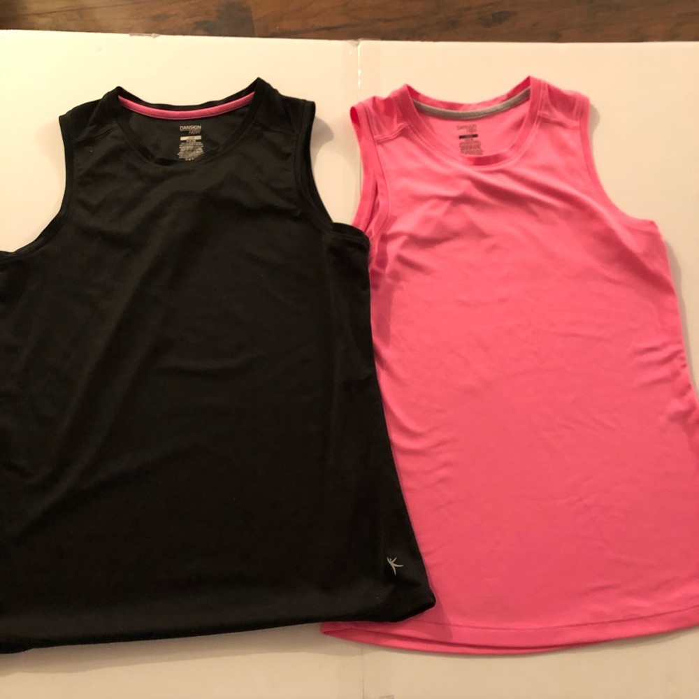 Pink and black tank bundle. Size medium